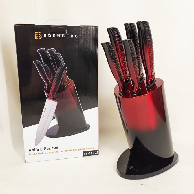Набір ножів Edenberg EB-11022, 6 предметів Red - изображение 1