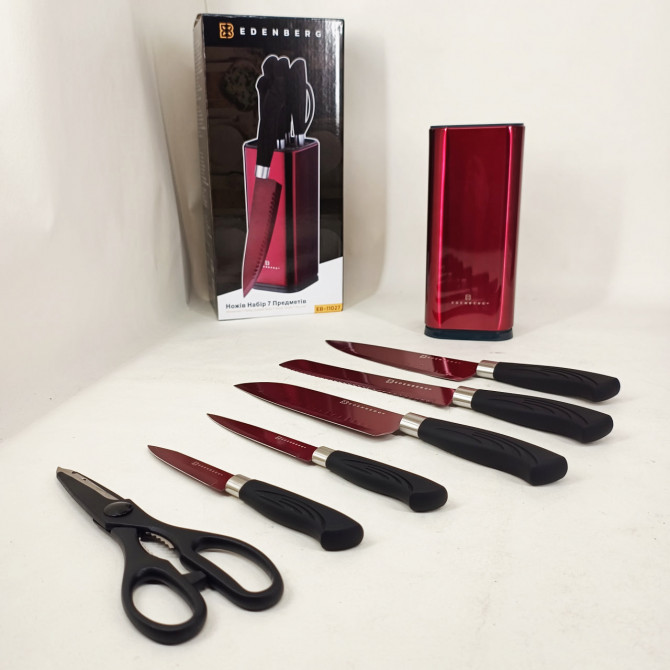 Набір ножів Edenberg EB-11027 7 предметів Red - изображение 1