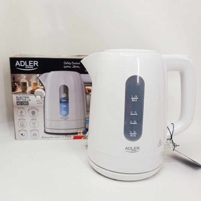 Електрочайник Adler AD 1л 2200Вт White - изображение 1