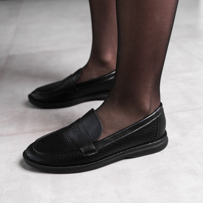 Мокасіни жіночі Fashion Stella 3571 36 розмір 23,5 см Чорний - изображение 1