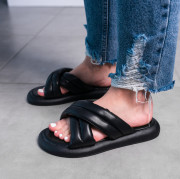 Шльопанці жіночі Fashion Basil 3631 38 розмір 24,5 см Чорний