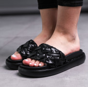 Шльопанці жіночі Fashion Duke 3675 39 розмір 25 см Чорний
