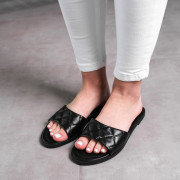 Шльопанці жіночі Fashion Luna 2858 39 розмір 25 см Чорний