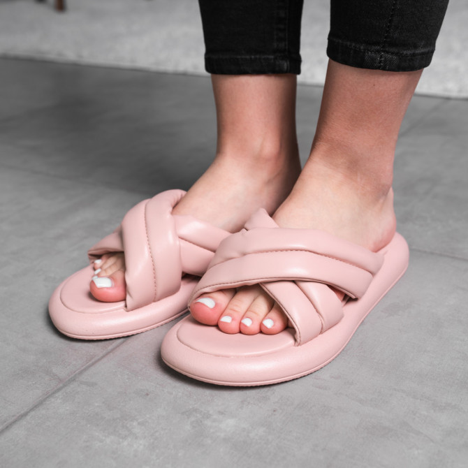 Шльопанці жіночі Fashion Sadie 3672 38 розмір 24,5 см Бежевий - изображение 1