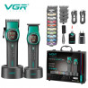 Комплект VGR 2 в 1 V-885 S2 GREEN, акумуляторна машинка для стриж...