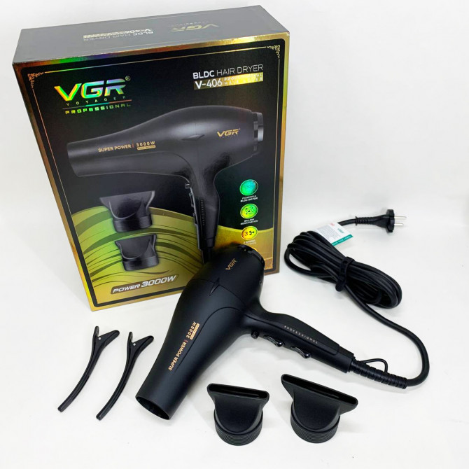Фен VGR V-406 BLACK 3000Вт - изображение 1