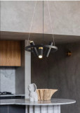 Люстра підвісна LOFT на 6 лампочок 26151 Чорний 30-200х45х45 см.