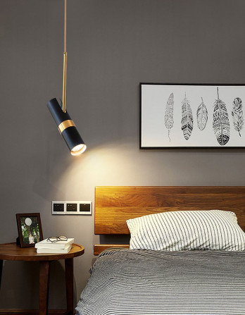 Люстра підвісна на 1 лампочку 26548 Латунь 45-140х10х10 см. - изображение 1