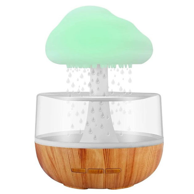 Нічник-зволожувач з ефектом дощу Cloud Rain Humidifier, Аромадіфу... - изображение 1