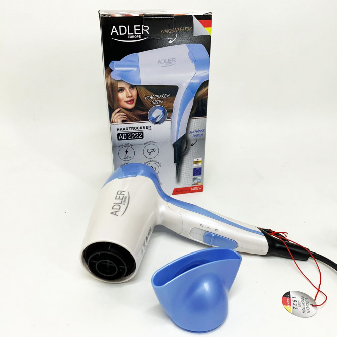 Фен Adler AD 2222 1200Вт 2 швидкості - изображение 1