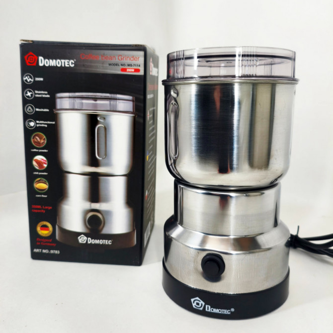 Електрична кавомолка Domotec MS 7114 200Вт ножова для кави та спе... - изображение 1