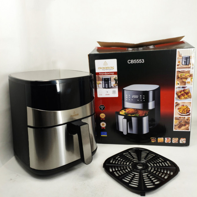 Кухонний потужний аерогриль Crownberg CB-5553 6.5Л 1600Вт повітря... - изображение 1