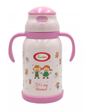 Дитячий термос-поїлка 380 мл Сon Brio СB-383-pink - изображение 1