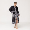 Кімоно жіноче з плюшевого велюру Kimono Black and White Zebra 183...