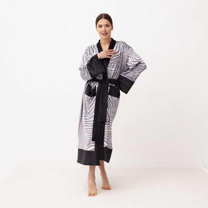 Кімоно жіноче з плюшевого велюру Kimono Luxury 18378 M - изображение 1