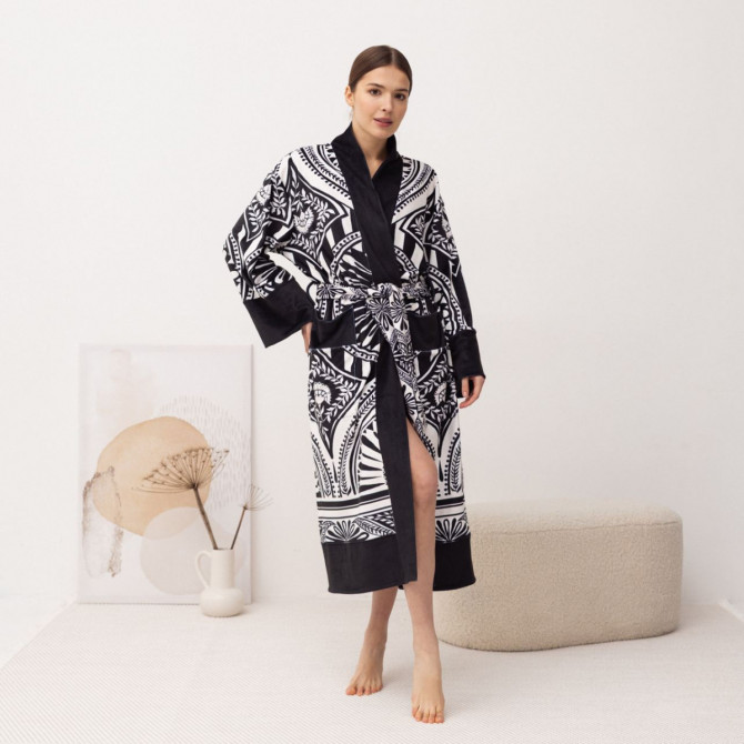 Кімоно жіноче з плюшевого велюру Kimono Noire 18129 S - изображение 1