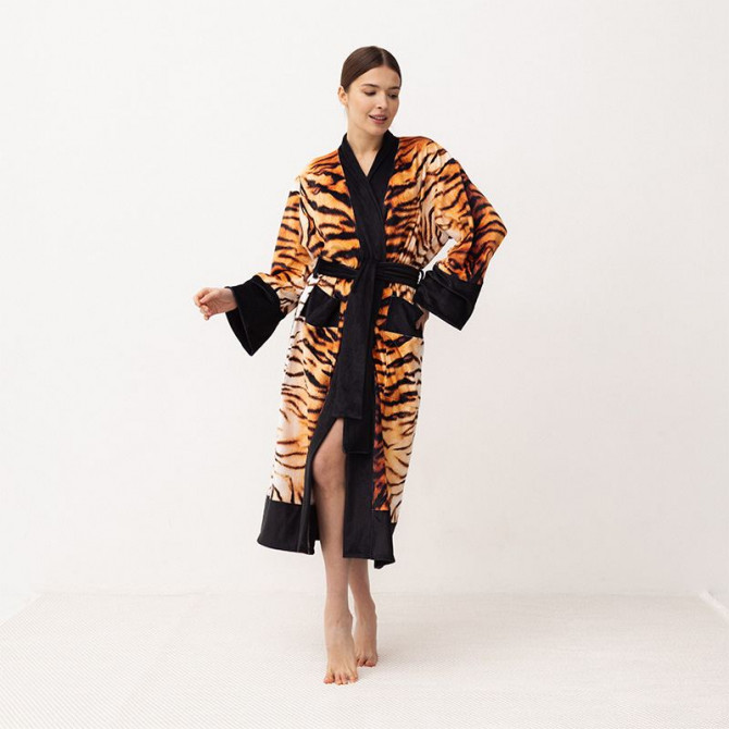 Кімоно жіноче з плюшевого велюру Kimono Soul of the tiger 18390 M - изображение 1