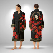Кімоно жіноче з плюшевого велюру Red Camellia 29453 L