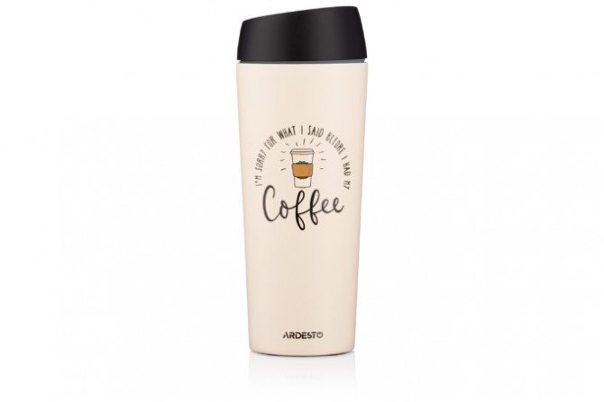 ТермоКружка Ardesto Сoffee Time AR-2645-С 450 мл пудрова - изображение 1