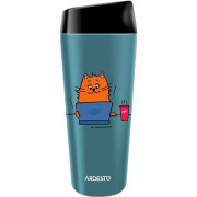 ТермоКружка Ardesto Сoffee Time Red Сat AR-2645-СG 450 мл синій