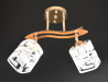 Люстра стельова на 2 лампочки 25302 Золото 28х12х50 см.