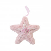 Іграшка на ялинку YES Зірка 973538 16х16 см рожева