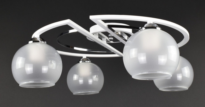 Люстра стельова на 4 лампочки 27412 Білий 19х58х58 см. - изображение 1