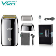 Професійний шейвер VGR V-399 SILVER, бездротова електробритва, бр...