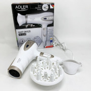 Електричний фен для волосся Adler AD-2248 White 2400Вт для уклада...