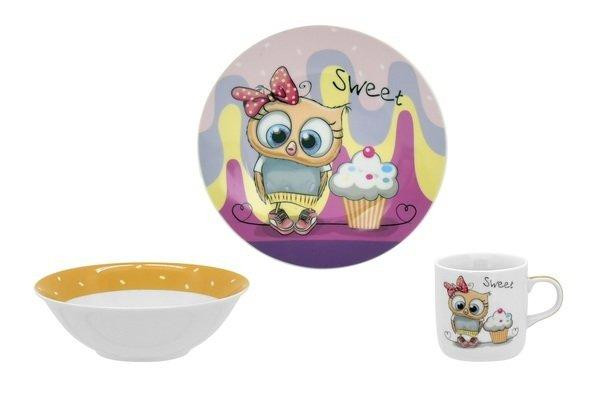 Дитячий набір посуду Limited Edition Sweet owl YF6027 3 предмета - изображение 1