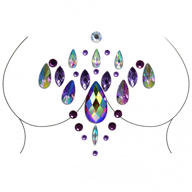 Наклейки кристали для грудей Crystals 2 8506 9х8 см - изображение 1