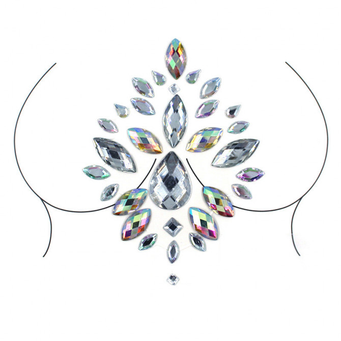 Наклейки кристали для грудей Crystals 2 8517 11х8 см - изображение 1