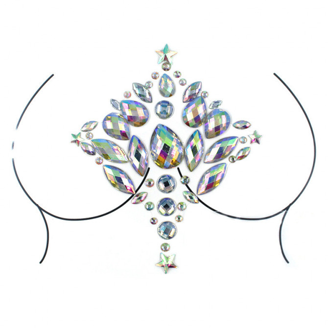 Наклейки кристали для грудей Crystals 3 8518 13х10.5 см - изображение 1