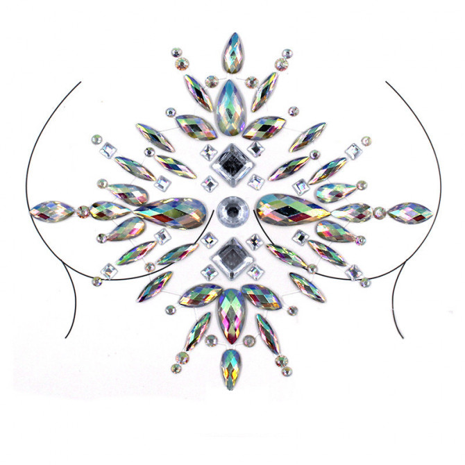 Наклейки кристали для грудей Crystals 4 8519 15х12 см - изображение 1