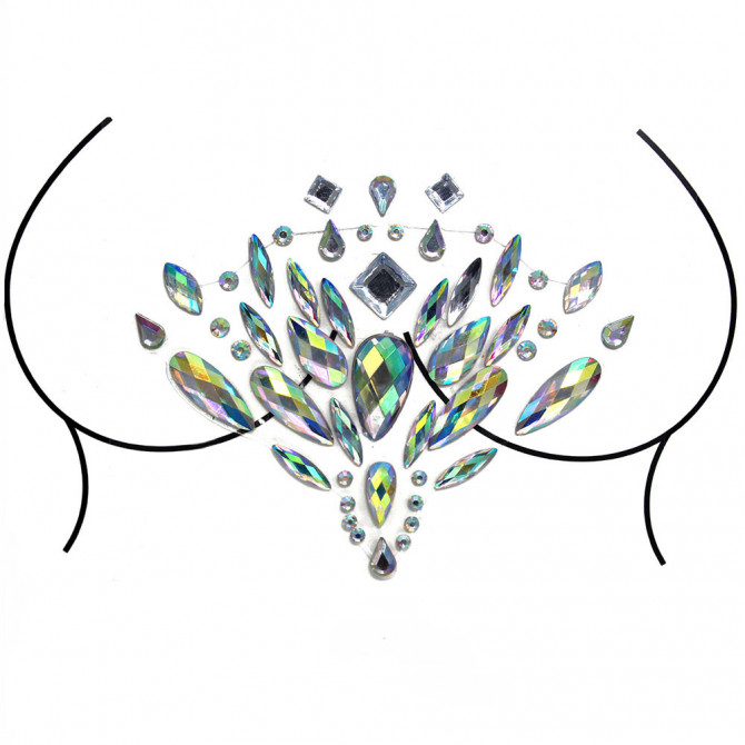 Наклейки кристали для грудей Crystals 9 8502 12х9.5 см - изображение 1