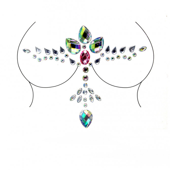 Наклейки кристали для грудей Crystals 9 8513 12х10 см - изображение 1