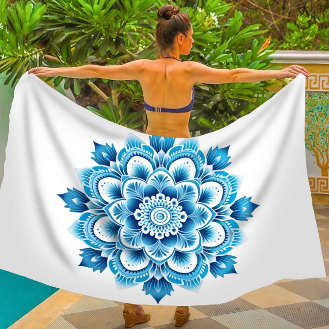 Парео пляжне з 3D принтом Ocean Mandala 31103 80х150 см - изображение 1