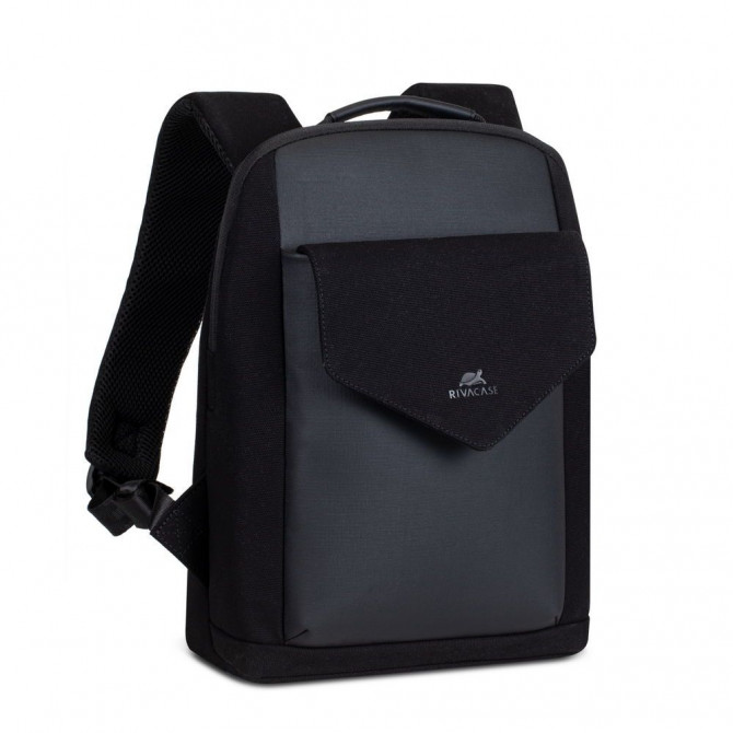 Рюкзак міський Rivacase 8521 Cardiff / Black 25х35х11 см чорний - изображение 1