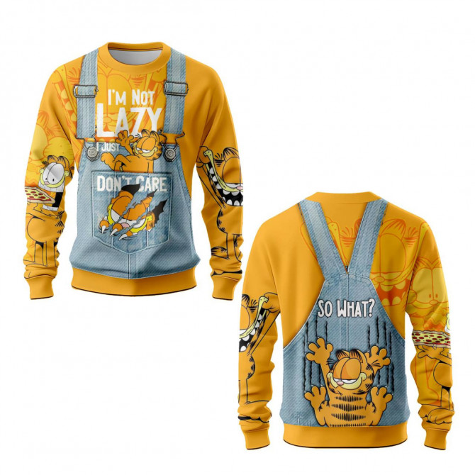 Світшот з 3D принтом Lazy Garfield 31595 M - изображение 1