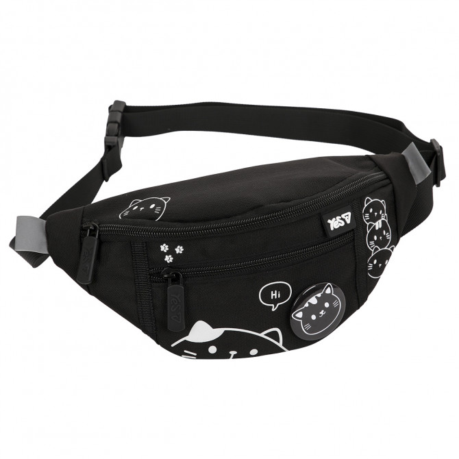 Сумка-бананка YES SP-36 Black Cat 550553 6х12х26 см - изображение 1