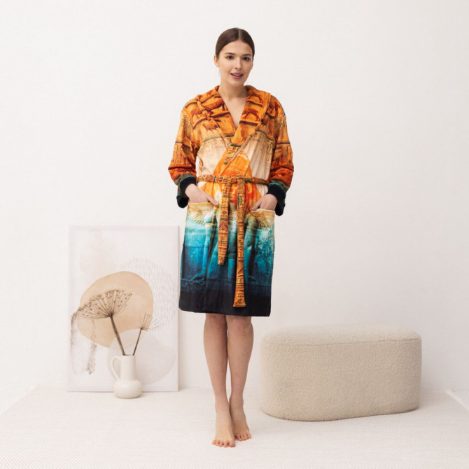 Халат жіночий з плюшевого велюру ексклюзивний Egypt 18363 L-XL - изображение 1