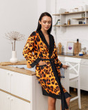 Халат жіночий з плюшевого велюру ексклюзивний Leopard 18275 L-XL