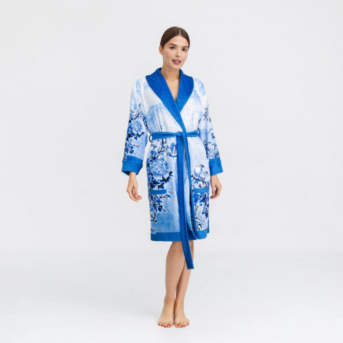 Халат жіночий з плюшевого велюру ексклюзивний Memory 18299 L-XL - изображение 1