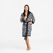 Халат жіночий з плюшевого велюру ексклюзивний Zebra 18267 L-XL