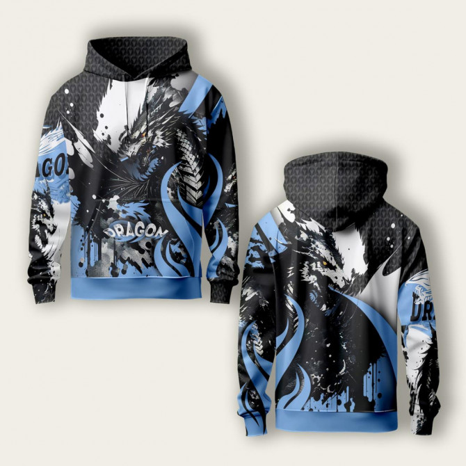 Худі спортивне з 3D принтом DRACON 30994 XL - изображение 1