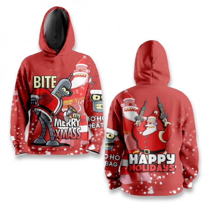 Худі спортивне з 3D принтом HAPPY HOLDAYS 31525 M - изображение 1