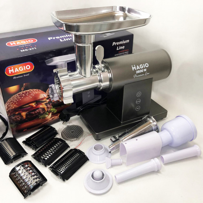 М'ясорубка MAGIO MG-271 Premium Line, Електрична м'ясорубка з нас... - изображение 1