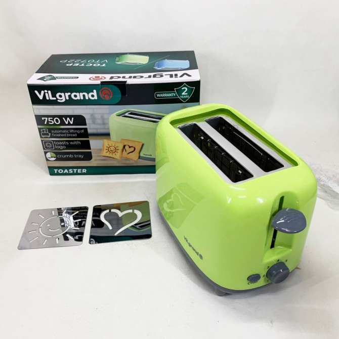 Тостер VILGRAND VT0722P Green - изображение 1