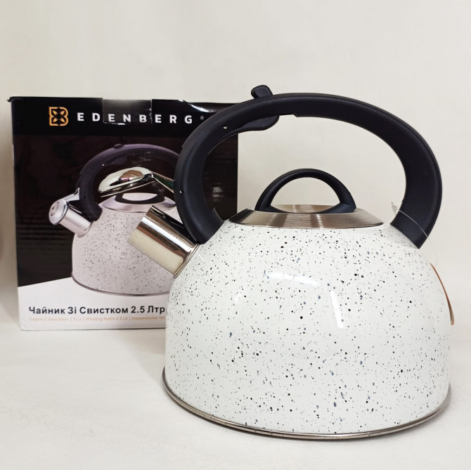 Чайник зі свистком Edenberg EB-1440 з мармуровим покриттям 2.5л W... - изображение 1
