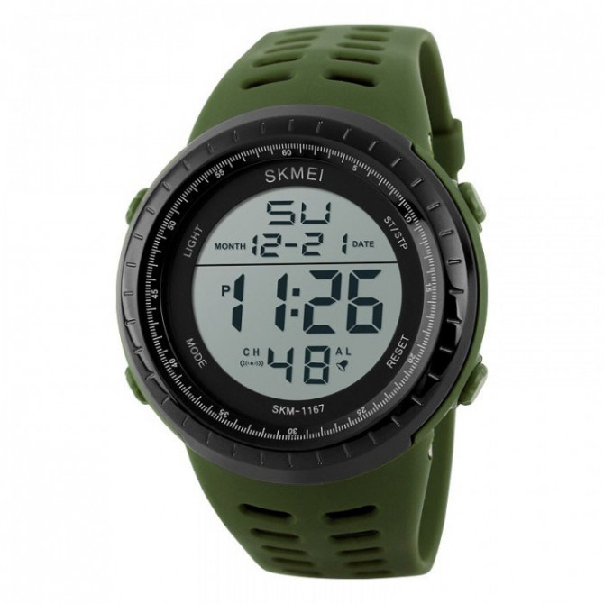 Годинник наручний чоловічий SKMEI 1167AG ARMY GREEN, брендовий чо... - изображение 1